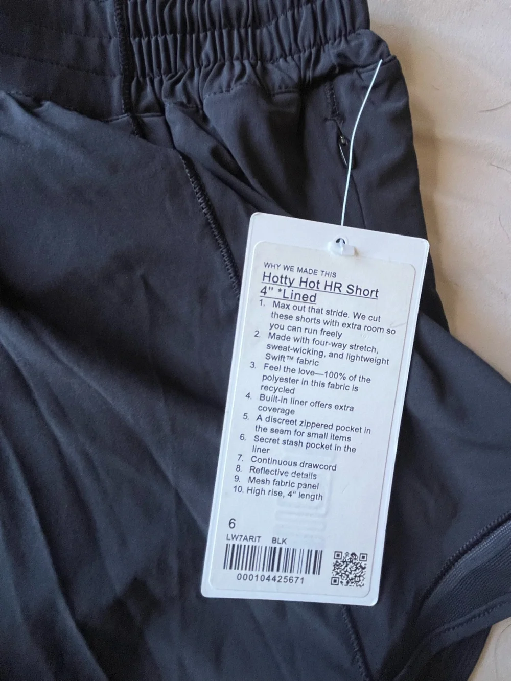 lululemon hotty hot high rise short 4” lines